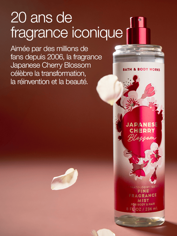20 Years of Iconic Fragrance Loved by millions since 2006, Japanese Cherry Blossom is a celebration of transformation, reinvention and beauty