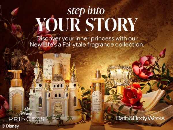 New! Life’s a Fairytale. A fragrance that combines a bit of what we love about each Princess to create something beautifully unique.