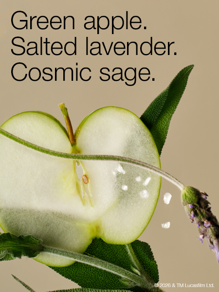 Green apple. Salted lavender. Cosmic sage.