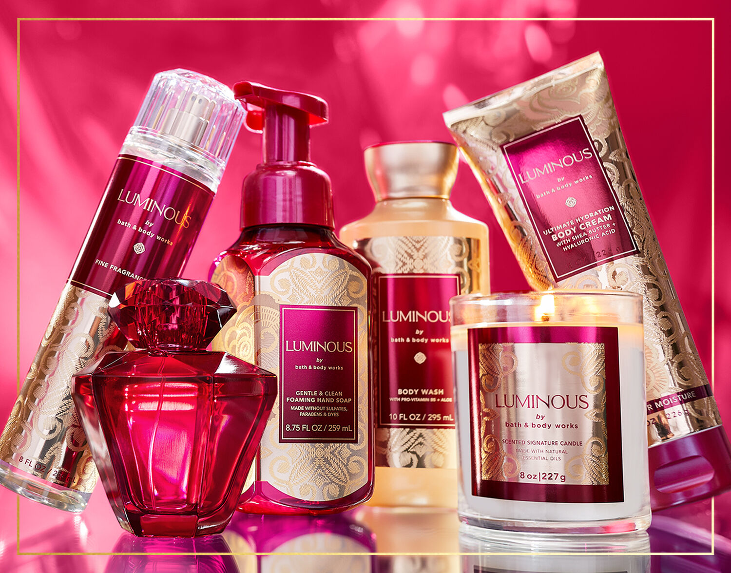 Let your radiance shine . Luxe fragrance notes for your skin and your space.