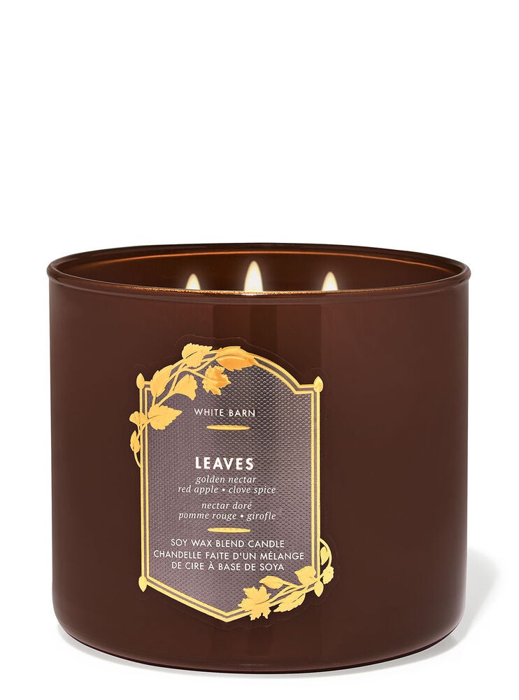 Leaves 3-Wick Candle | Bath and Body Works