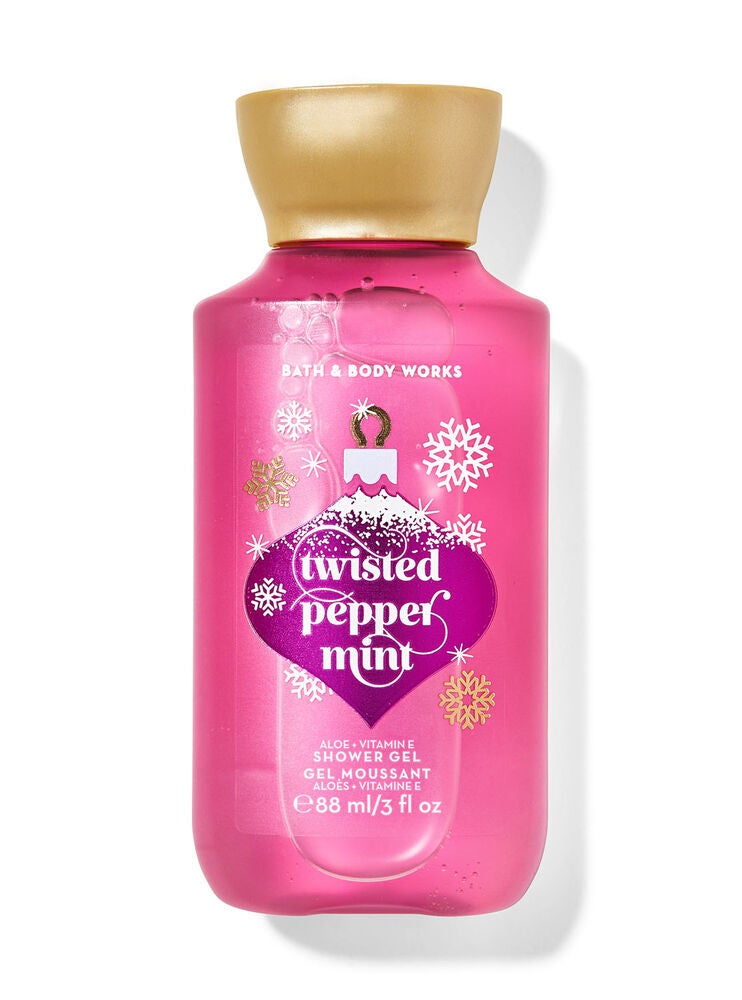 Twisted Peppermint Travel Size Shower Gel Bath and Body Works
