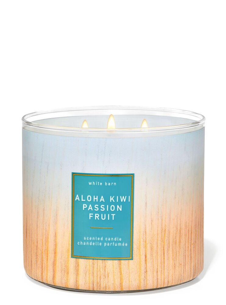Aloha Kiwi Passionfruit 3Wick Candle Bath and Body Works