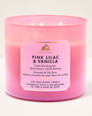 Pink Lilac & Vanilla 3-Wick Candle