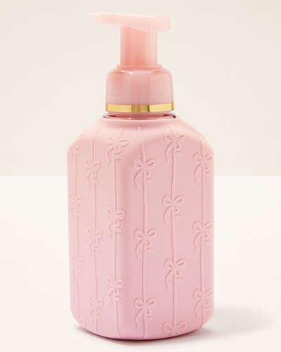 Pink Silicone Bows Gentle & Clean Foaming Hand Soap Dispenser