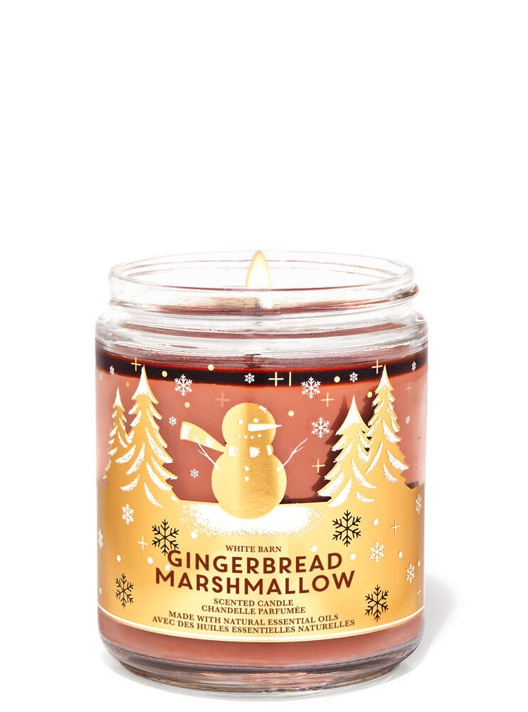 Gingerbread Marshmallow Single Wick Candle Bath and Body Works