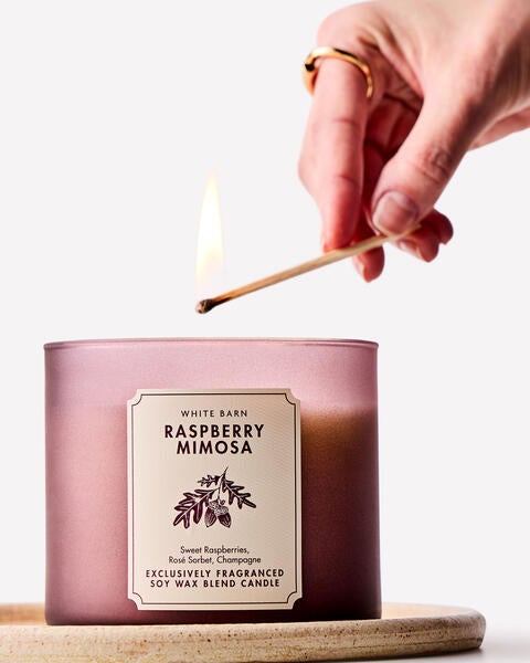 Chandelle à 3 mèches Raspberry Mimosa