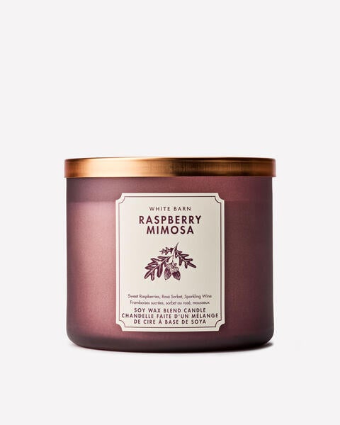 Chandelle à 3 mèches Raspberry Mimosa