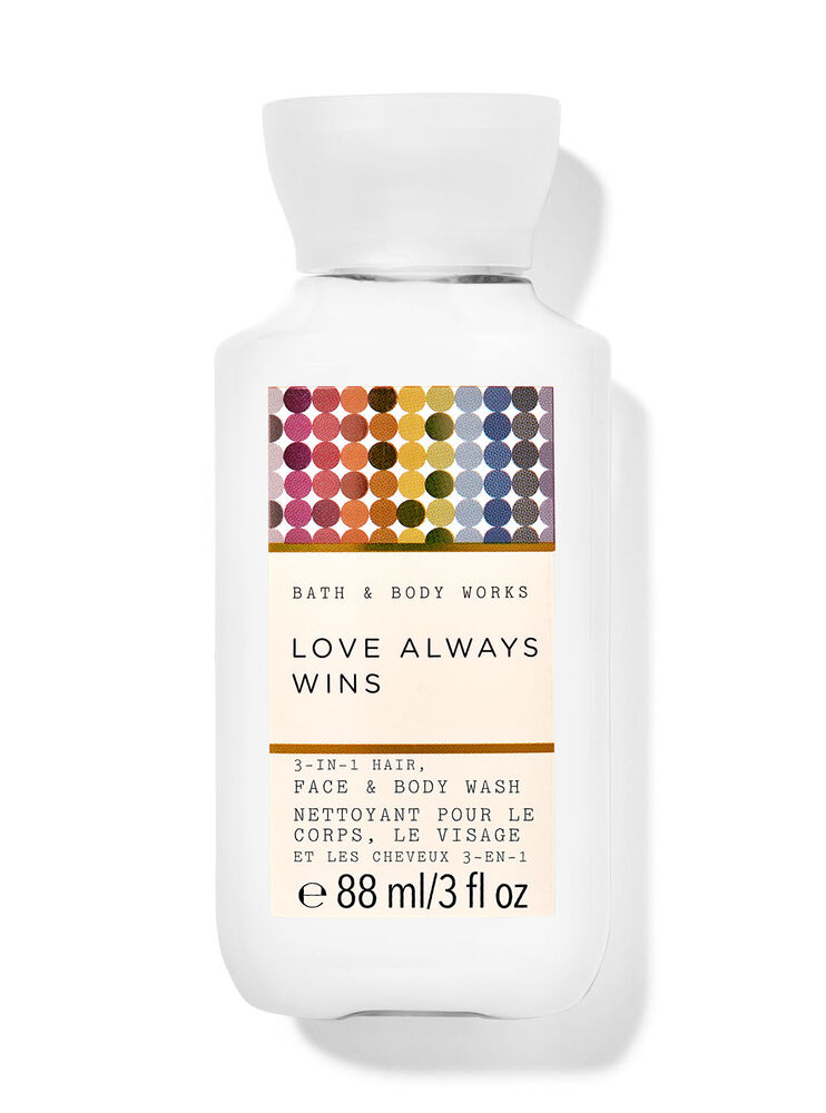 Love Always Wins Travel Size 3-in-1 Hair, Face & Body Wash
