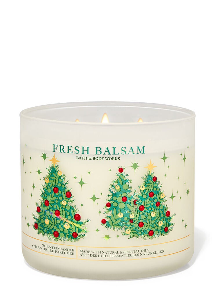Fresh Balsam 3Wick Candle Bath and Body Works