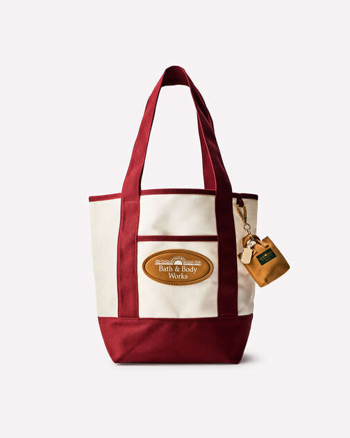 Burgundy & Cream Heritage Tote Bag