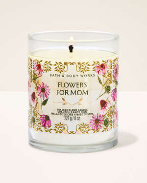 Flowers For Mom Single Wick Candle