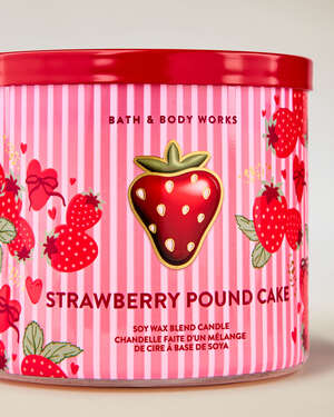 Strawberry Pound Cake 3-Wick Candle