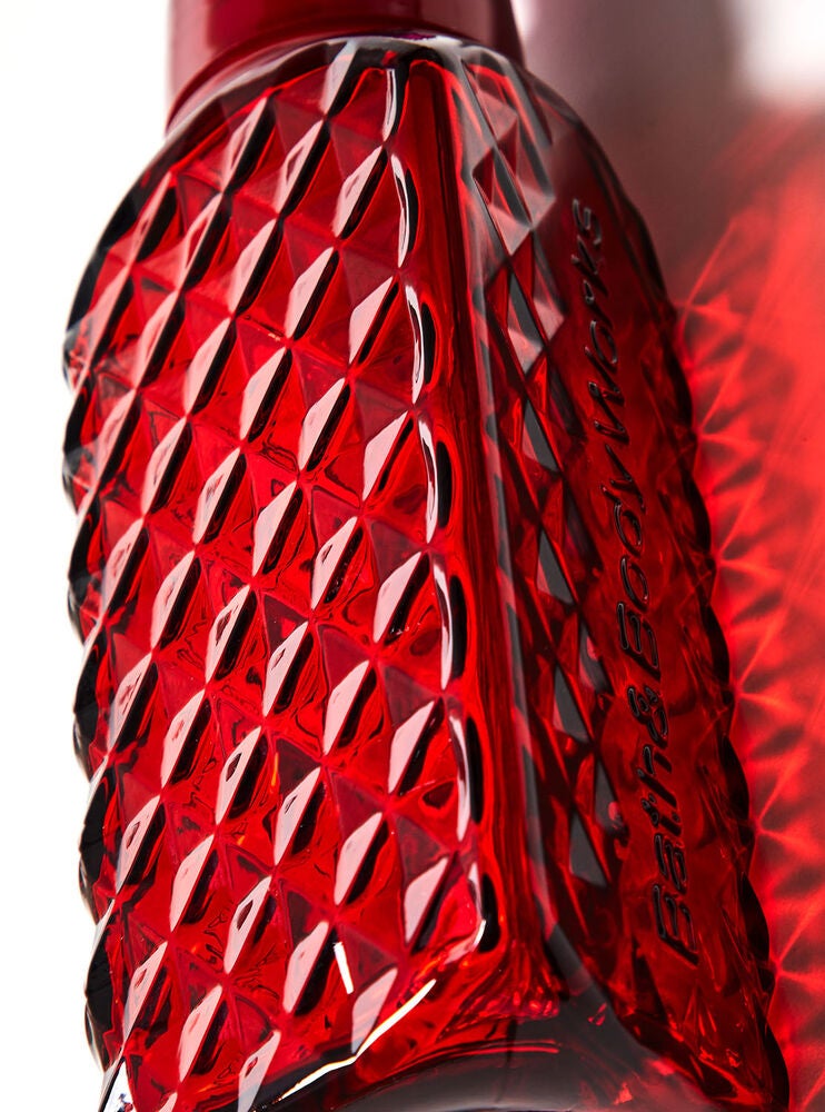 Faceted Red Glass Dispenser Gentle Foaming Hand Soap Dispenser Bath