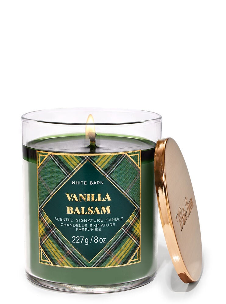 Vanilla Balsam Signature Single Wick Candle Bath and Body Works