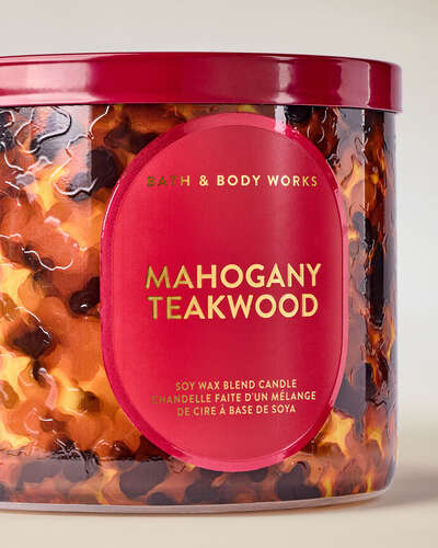 Mahogany Teakwood 3-Wick Candle