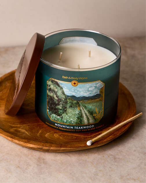 Mountain Teakwood 3-Wick Candle