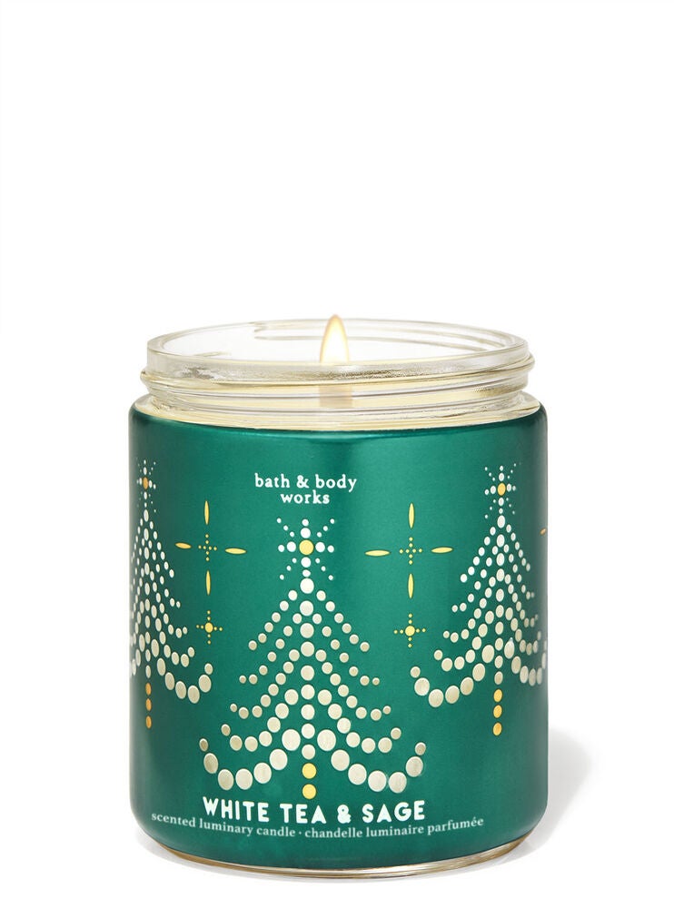 White Tea & Sage Single Wick Candle Bath and Body Works