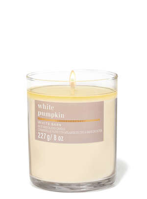 White Pumpkin Single Wick Candle