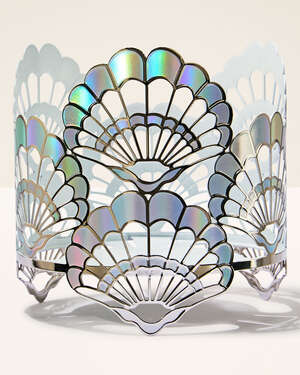 Opalescent Seashells 3-Wick Candle Holder
