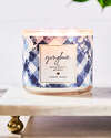 Gingham 3-Wick Candle