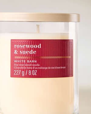 Rosewood & Suede Single Wick Candle