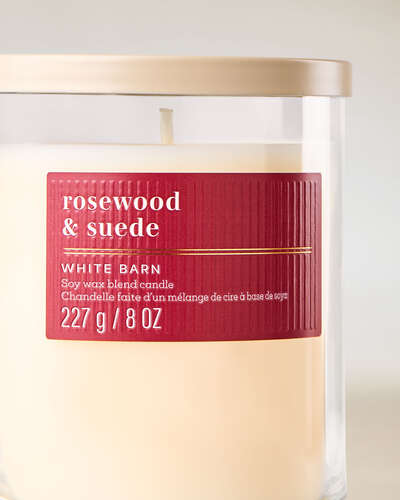 Rosewood & Suede Single Wick Candle