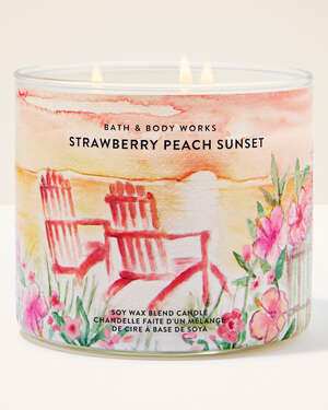 Strawberry Peach Sunset 3-Wick Candle