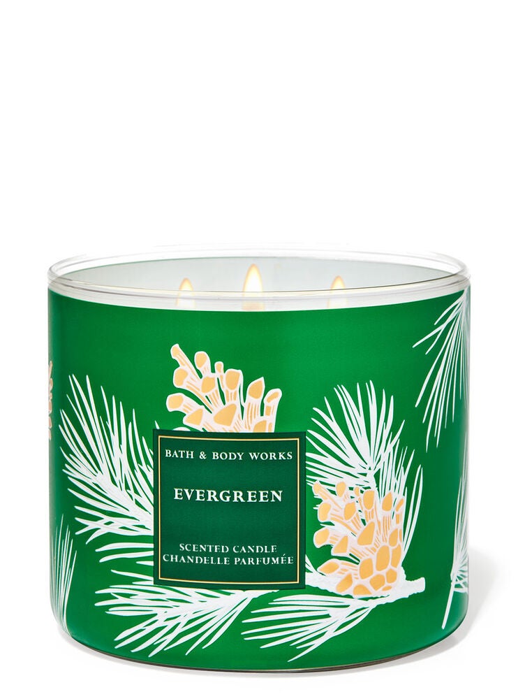 Evergreen 3Wick Candle Bath and Body Works