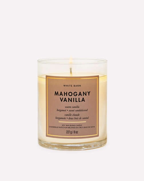 Mahogany Vanilla Single Wick Candle