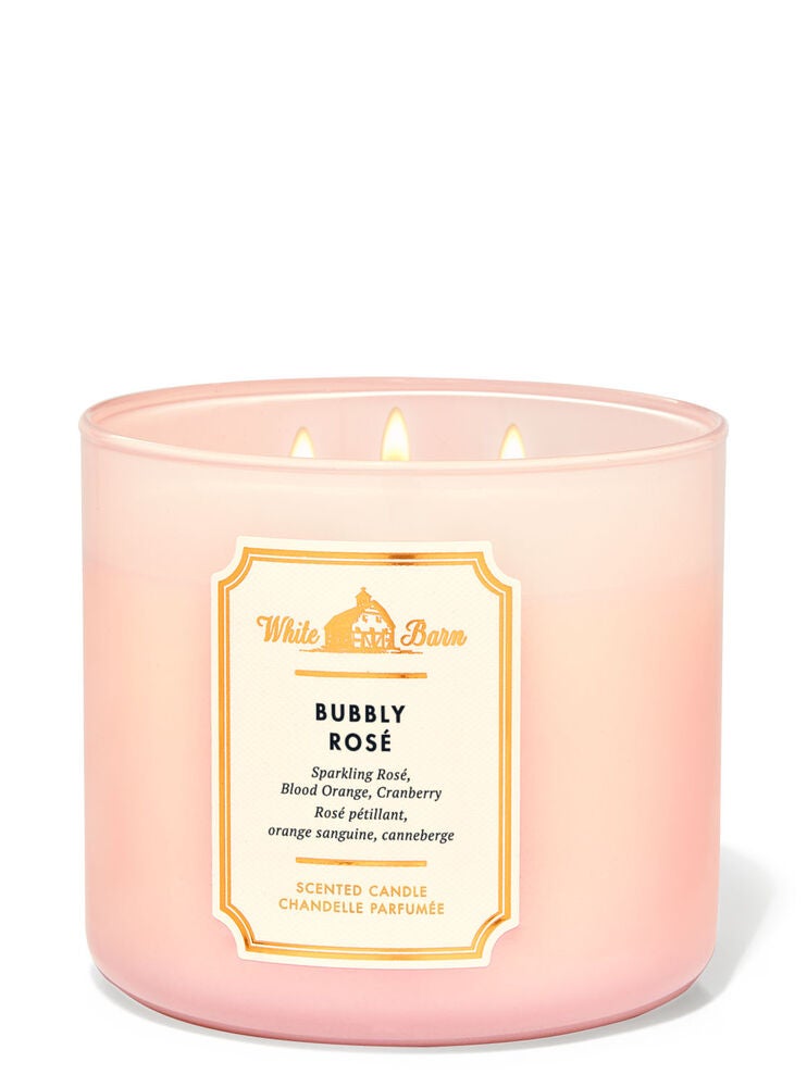 Bubbly Rosé 3Wick Candle Bath and Body Works