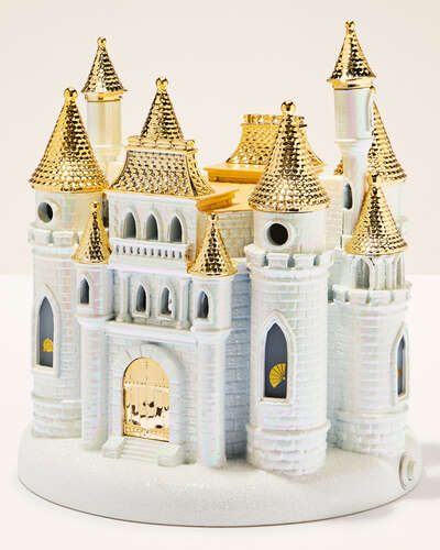 Disney Princess Light-up Castle Pedestal 3-Wick Candle Holder