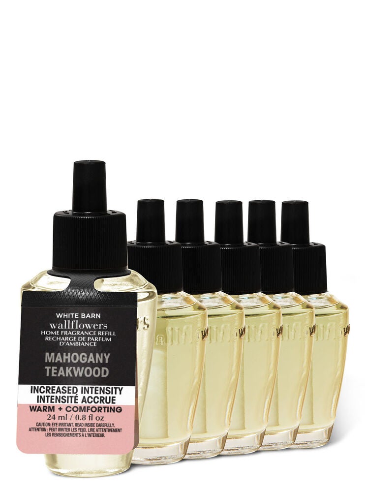 Mahogany Teakwood Increased Intensity Wallflowers Fragrance Refill, 6