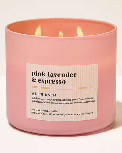 Pink Lavender & Espresso 3-Wick Candle