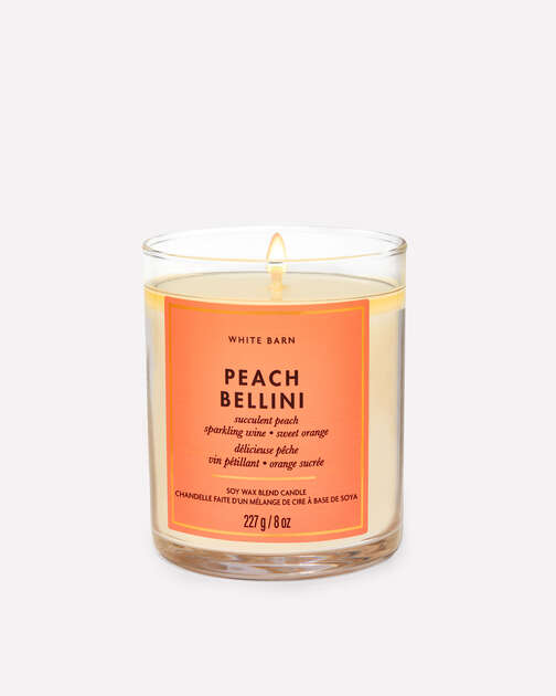 Peach Bellini Single Wick Candle