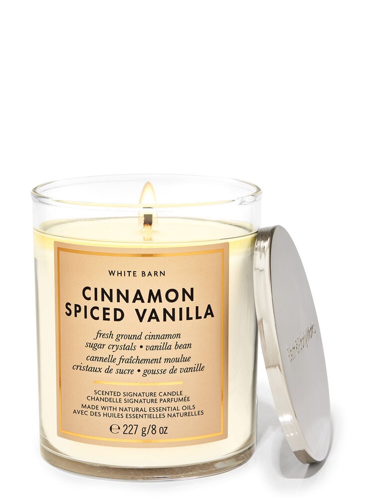 Cinnamon Spiced Vanilla Signature Single Wick Candle