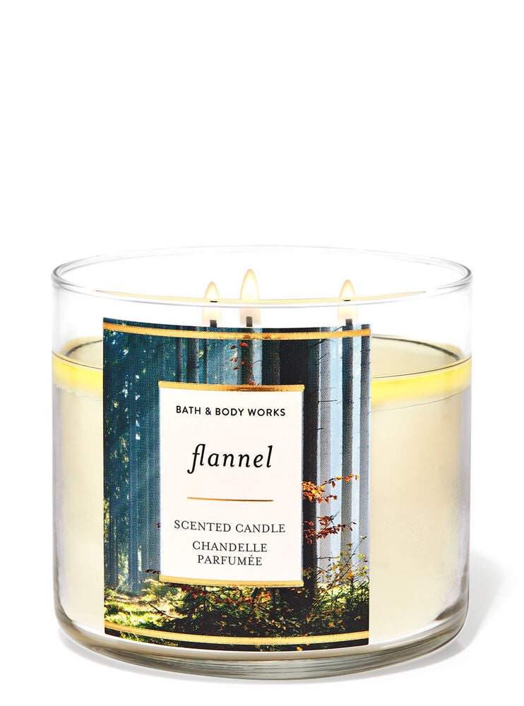 Flannel 3Wick Candle Bath and Body Works