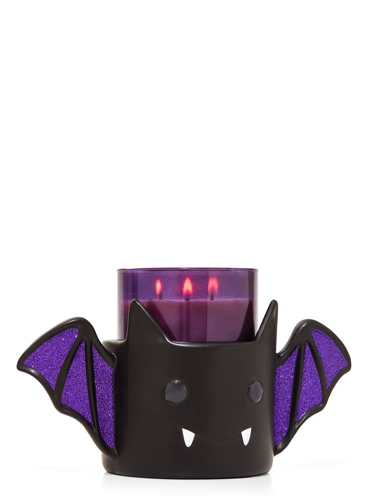 Bat Pedestal 3-Wick Candle Holder