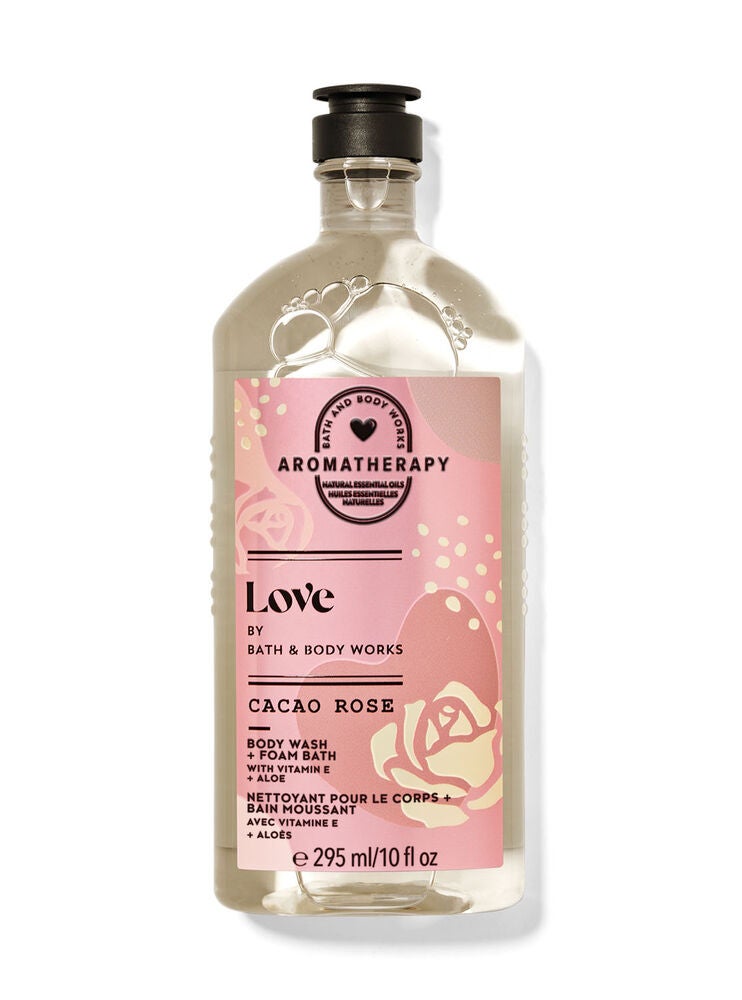 Cacao Rose Body Wash and Foam Bath Bath and Body Works