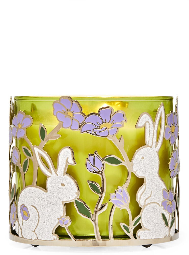 Bunnies & Blooms 3-Wick Candle Holder