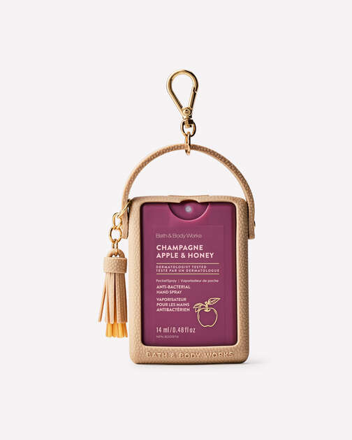 Tan Texctured Holder with strap PocketSpray Holder