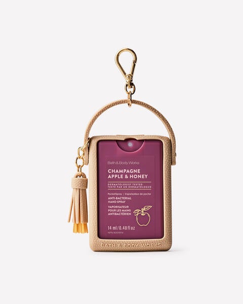 Tan Texctured Holder with strap PocketSpray Holder