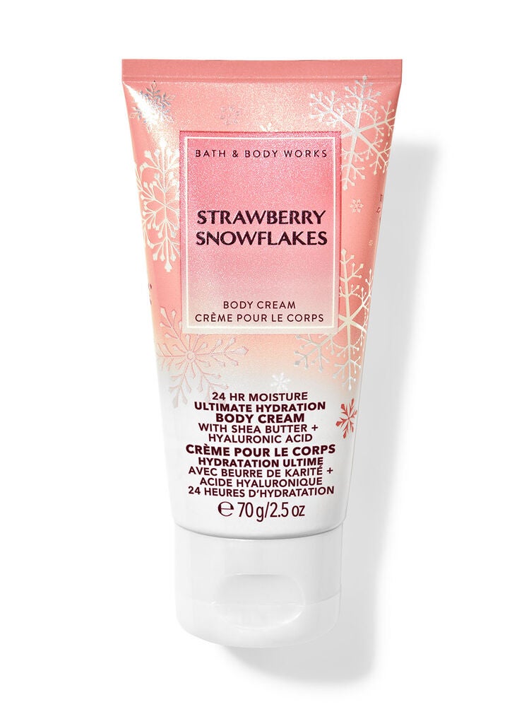 Strawberry Snowflakes Travel Size Ultimate Hydration Body Cream Bath