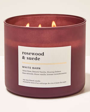 Rosewood & Suede 3-Wick Candle