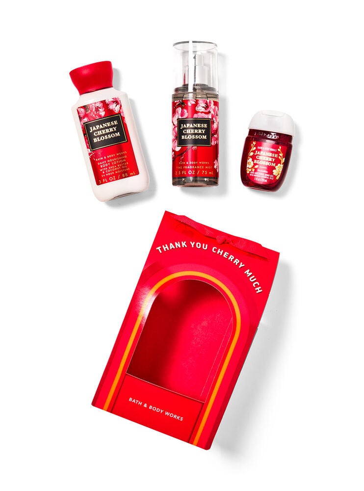 Japanese Cherry Blossom Mini Gift Bag Set Bath and Body Works