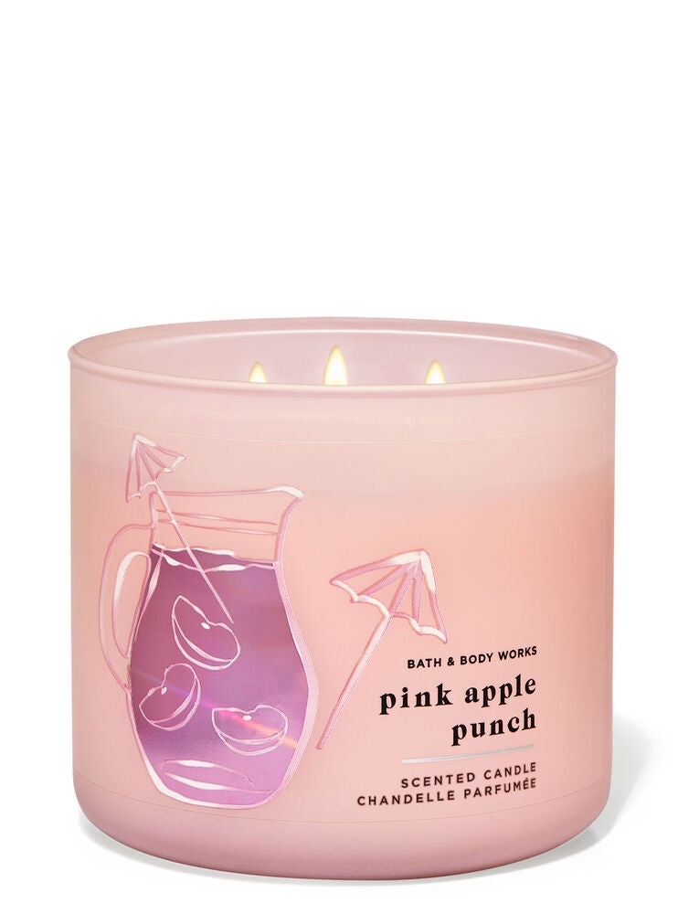 Pink Apple Punch 3Wick Candle Bath and Body Works