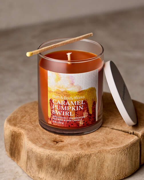 Caramel Pumpkin Swirl Single Wick Candle