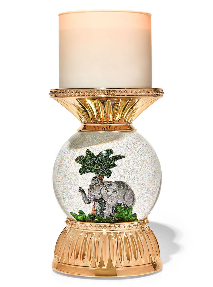 Elephant Water Globe 3Wick Candle Holder Bath and Body Works