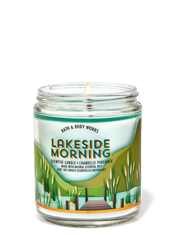 Lakeside Morning Single Wick Candle Bath and Body Works