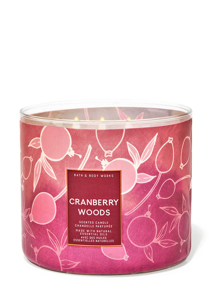 Cranberry Woods 3-Wick Candle Image 2